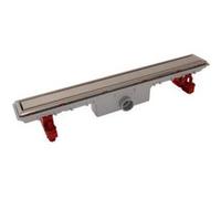 Caniveau pour douche plain pied avec hauteur réglable et grille inox 50mm réversible