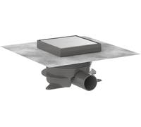 Caniveau De Douche Hansgrohe RainDrain Spot Plus Set complet 150/150, cadre réglable en hauteur, couvercle arrière à carreler 226x104x226mm Finition Inox 56226800