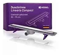 Kessel Linearis Compact drain de douche 75 cm acier 45600.63M