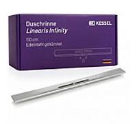 Caniveau de douche KESSEL Linearis Infinity en acier inoxydable V4A 45200.11, caniveau design encastré, extensible individuellement, 1100 mm, acier inoxydable brossé