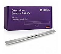 Caniveau de douche KESSEL Linearis Infinity en acier inoxydable V4A 45200.16, caniveau design encastré, extensible individuellement, 1600 mm, acier inoxydable brossé