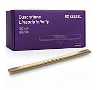 Caniveau de douche KESSEL Linearis Infinity en acier inoxydable V4A 45204.10 - caniveau design affleurant au sol, extensible individuellement, 1000 mm, bronze brossé