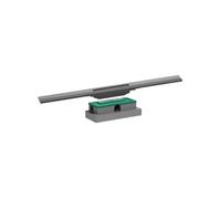 Caniveau de douche RainDrain Flex 80 Noir chromé brossé + Corps encastré à faible hauteur