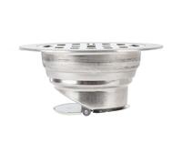 Caniveau de Douche Rond en Acier Inoxydable, Caniveau de Sol Rond pour Salle de Bain, 99 Cm, en Acier Inoxydable 304, Antidérapant, Anti-odeurs, Haut Débit, avec Sortie de 6 Cm