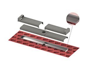 Caniveau de douche TECE TECEdrainline Evo 700 mm 600703 avec support de carrelage mural, collier d'étanchéité Seal System