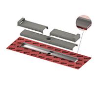 Caniveau de douche TECE TECEdrainline Evo 900 mm 600903 avec support de carrelage mural, collier d'étanchéité Seal System