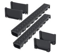 Caniveau de drainage 2 pcs Plastique 2 m