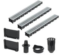 Caniveau de drainage 3 pcs Acier galvanisé 3 m