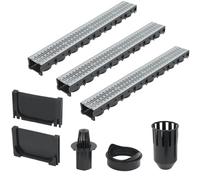 Caniveau de drainage 3 pcs Acier galvanisé 3 m