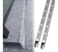 Caniveau de Drainage à Profil Bas pour béton extérieur, Mini tranchée de Drainage d'eau pour terrasse, Cour, gouttière de Drainage avec Ruban adhésif