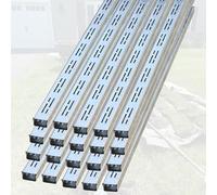 Caniveau de Drainage à Profil Bas pour Jardin et Cour, Grille de Drainage à Faible débit, caniveau/Auge/gouttière, 5 pièces 1 m (39 po), 3,5 x 3 cm (1 3/8 x 1 po)