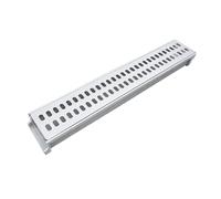 Caniveau De Drainage Assemblé De 60 Cm De Long, Avec Grille En Acier Inoxydable, Système De Drainage For Allée, Fente En U De 10 Cm De Large, Kit De Drainage For Terrasse De Piscine Et Jardin(#7)