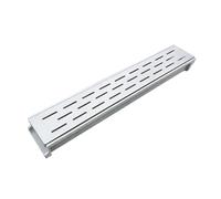 Caniveau De Drainage Assemblé De 60 Cm De Long, Avec Grille En Acier Inoxydable, Système De Drainage For Allée, Fente En U De 10 Cm De Large, Kit De Drainage For Terrasse De Piscine Et Jardin(#15)