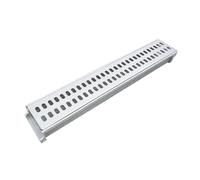 Caniveau De Drainage Assemblé De 60 Cm De Long, Avec Grille En Acier Inoxydable, Système De Drainage For Allée, Fente En U De 10 Cm De Large, Kit De Drainage For Terrasse De Piscine Et Jardin(#17)