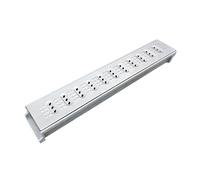 Caniveau De Drainage Assemblé De 60 Cm De Long, Avec Grille En Acier Inoxydable, Système De Drainage For Allée, Fente En U De 10 Cm De Large, Kit De Drainage For Terrasse De Piscine Et Jardin(#2)