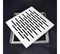 Caniveau de Drainage Couvercle de Protection de Drain pour Grille de puisard extérieure, Couvercle de puits de tranchée extérieur/intérieur en Acier Inoxydable 304 pour décoration, couvertur