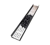 Caniveau de Drainage Couvercle de Protection pour gouttière de Jardin étroite, possibilité de Placer des Galets, Acier Inoxydable 304 avec Grille, Drainage Rapide, bac d'égout pour Sol de Te