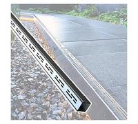 Caniveau de drainage de terrasse en acier inoxydable, drainage des eaux de surface de jardin, caniveau de tranchée extérieur en acier inoxydable, kit de caniveau de tranchée for allée(W70*H30mm)