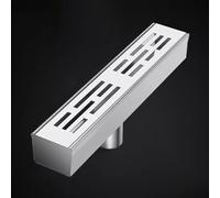 Caniveau de drainage durable pour cour, caniveau étroit, kit de descente de gouttière décoratif avec couvercle, caniveaux de drainage pour sous-sol et jardin, grille linéaire de douche, gril