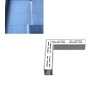 Caniveau De Drainage Extérieur Mince en Acier Inoxydable, Kit De Drainage en Acier Inoxydable, Gouttière à Angle Droit/t, pour Cour, Garage en Béton, Sol(Size:3×7cm （1.18×2.76″）,Color:en Forme de L)