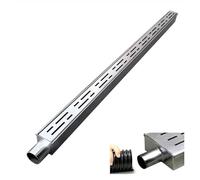 Caniveau de Drainage extérieur pour gouttière extérieure Fine avec Embouts/Sortie, kit de Drainage étroit de 1,4/2/4 Pouces avec Grille, tranchée d'égout de puits (5 x 5 x 100 cm)