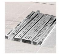 Caniveau de Drainage Extra-Plat pour terrasse, Kits de caniveaux de Drainage discrets et Personnalisables de 5, 7, 10, 15 et 20 cm pour Piscine, Gazebo, Jardin et Cuisine, en Acier Inoxydable 304 ave