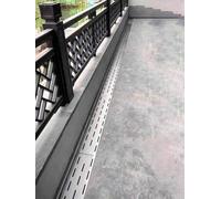 Caniveau de Drainage Fin pour extérieur, kit de caniveau de Drainage autoportant antirouille et étanche pour Patio, Cour, allée et Trottoir, Solution de Drainage de douch