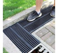 Caniveau de Drainage Grille de Protection de Drain en Plastique polymère Robuste pour extérieur, Noire, pour Bordure de Route, Parc, sous-Sol, Grille de gouttière découpable
