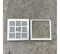 Caniveau de Drainage Grille de Protection pour gouttière carrée Amovible pour extérieur avec Base, tranchée en Acier Inoxydable 304 pour Bloquer Les débris, Grille pour gouttière extérieure