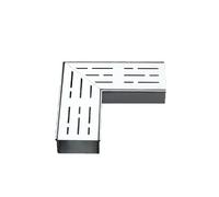 Caniveau de Drainage Grille en Acier Inoxydable 304, système de tranchée épaissie à Angle Droit, gouttière de Remplacement Fine et Large, Personnalisable, pour Jardin et aménagement paysager