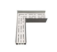 Caniveau de Drainage Kit de tranchée extérieure avec coude à 90 degrés et Grille système étroit en Acier Inoxydable 304 avec grilles, possibilité de Placer des Galets