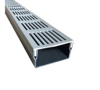 Caniveau de drainage UD Pro 100 argent (L= 200 cm)