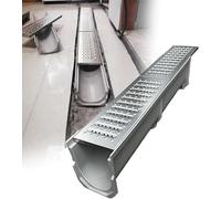 Caniveau de sol en acier inoxydable 304 pour douche, 100 cm de long, grille durable pour un drainage efficace et une installation facile