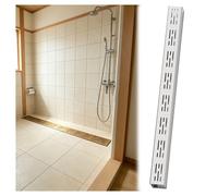 Caniveau d'évacuation en acier inoxydable 304 - Cache-grille de vidange d'extérieur pour patios, jardins, cours et fermes - Système de drainage de tranchée (l 3,5 x H 3 cm)