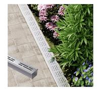 Caniveau d'évacuation en acier inoxydable 304, kit de drainage amovible pour cour, terrasse, facile à installer en extérieur peu profond