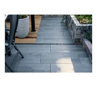 Caniveau d'extérieur avec grille aluminium noire A15 - Slimline ACO