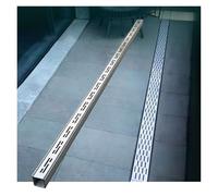 Caniveau, Drain de tranchée robuste for terrasses, siphon de sol de salle de bain en acier inoxydable, siphon de tranchée polyvalent(W150*H40mm)