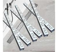 Caniveau durable pour cour, kit de caniveau en acier inoxydable, canal d'évacuation d'eau rectangulaire étroit pour salle de bain, caniveaux de douche linéaires pour terrasse, cour et garage