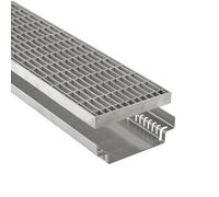 Caniveau DW Drain en acier inoxydable V2A (L = 100 cm, l = 140 mm)
