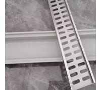 Caniveau en Acier Inoxydable, système de Drainage avec Grille en Acier Inoxydable pour Cuisine, Balcon et Jardin. Plusieurs Tailles Disponibles (L 15 x H 10 x P 100 cm).