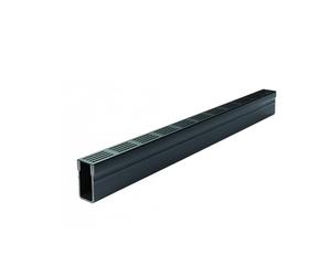 Caniveau étroit de 6 cm en aluminium noir - Slimline - ACO - Caniveau de 100 cm