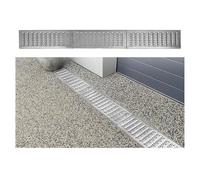 Caniveau Exterieur 3pcs Grille De Drain En Acier Inoxydable, Cour De Jardin Extérieur Cour Couverture De Drain D'eau De Pluie, Grilles De Drainage De Tranchée Robustes Antidérapantes(58x20x2.5cm)