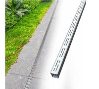 Caniveau Exterieur Caniveau de Drainage Français, Cache-Drain pour L'extérieur Canal Étroit en Acier Inoxydable 304 Drai pour Jardins Trottoirs Allées(10x3cm/4x1.2in)