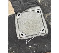 Caniveau Exterieur Couvercle de Regard Commercial Invisible en Acier Inoxydable, Grille de Drainage pour Fossé D'égouts de Garage et de Jardin, Crépines de Dérivation(120x120x5cm/47.2x47.2x2inch)