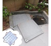 Caniveau Exterieur Couvercle de Regard Invisible à Insérer Dans un Carrelage, Couvercle D'accès Encastré au Sol Assorti au Carrelage, Panneau D'accès Carré Dissimulé(90x90x5cm (35 3/8x35 3/8x2"))