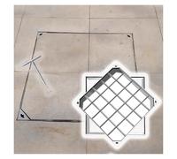 Caniveau Exterieur Couvercle De Regard Invisible Commercial, Couvercle D'égout Encastré Carré En Métal, Couvercle D'égout En Acier Inoxydable Et Base For Béton, Ciment, Carrelage, Sable(11.8x15.7in/30