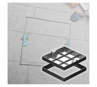 Caniveau Exterieur Couvercle de Trou d'homme carré Invisible en Acier galvanisé, Couvercle d'accès encastré for Drainage Souterrain, Inspection des Services publics dans Le Jardin(42"x42"(107x107cm))