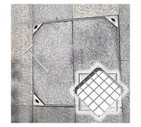 Caniveau Exterieur Couvercle Et Cadre De Regard Invisibles En Acier Inoxydable, Couvercle De Fosse Septique Avec Base, Couvercle De Bassin D'égout Robuste For Allées, Trottoirs Et Quais(35.4x39.4in/90