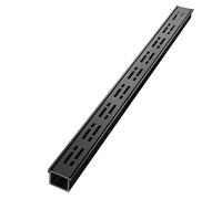 Caniveau Exterieur Couvercles de Drain pour Douche linéaire extérieure Noire, kit français en Acier Inoxydable, système de crépine de Drainage intérieur, Grande Charge praticable