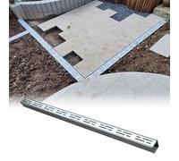 Caniveau Exterieur Couvercles de drains extérieurs pour béton, kit de tranchée de Jardin en Acier Inoxydable 304, système de Drainage de tranchée étroite et Mince avec Grille